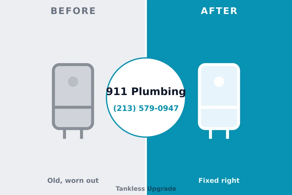 Before and after: plumbing repair St. Pete Beach, FL